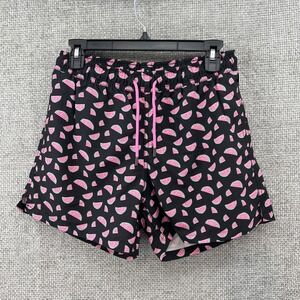 HAPPY SOCKS Swim Trunks Black Watermelon Print Mesh Lined Pocket NWT Mens Small
